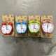 Cute Alarm Clock Mini Heart Shape with Retro Style No Ticking Twin Bell - Green