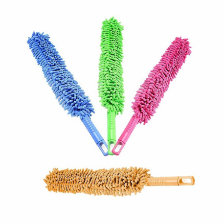 1 Pcs Multi Colours Flat Bar Microfibre Duster - Random Colour