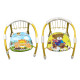 Comfortable Childrens Mix Colours Metal Baby Chair Vintage Metal Cushion Base Armchair