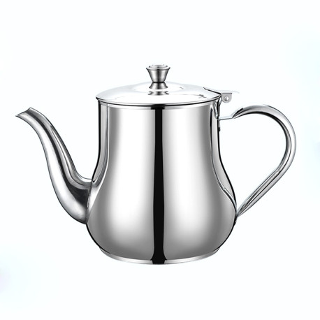 Traditional Style Stainless Steel Tea Pot 18oz for Kitchen Home