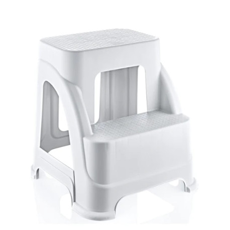 Plastic 2-UP Step Stool Toddlers Stool Slip Resistant 42x 44x(h)44cm - Random Colour