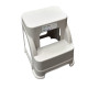 Plastic 2-UP Step Stool Toddlers Stool Slip Resistant 42x 44x(h)44cm - Random Colour