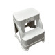 Plastic 2-UP Step Stool Toddlers Stool Slip Resistant 42x 44x(h)44cm - Random Colour