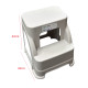 Plastic 2-UP Step Stool Toddlers Stool Slip Resistant 42x 44x(h)44cm - Random Colour