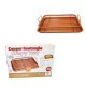 Unique Copper Rectangle Crispy Tray Easy Grip Non Stick Basket Sheet