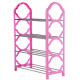 Plastic Shoe Organiser Rack 4 Tier 59 x 18 cm - Random Colours