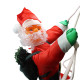 120 cm Christmas Santa Claus Climbing On Rope Ladder Figure Home Ornament for Xmas Holiday Decor