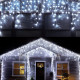 720LED Hanging Icicle Lights Christmas Lights with Memory Functions for Indoor and Outdoor Decor - White Lights