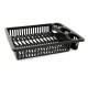 Plastic Dish Drainer Rack Strainer Sink Plate with Cutlery Holder - Random Colour