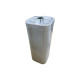 Plastic Bathroom Toilet Brush with Stand Holder 25.5 x 11.3 x 11.3 cm