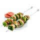 12 pcs Stainless Steel Flat Meat Skewers for BBQ