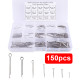 150 pcs Stainess Steel Split Cotter Pins Assortment Kit