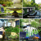 7W Solar Powered Fountain Coloured LED Water Pump with 11 Nozzles for Garden, Fountain, Birth Bath