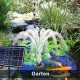 7W Solar Powered Fountain Coloured LED Water Pump with 11 Nozzles for Garden, Fountain, Birth Bath