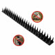 12 pcs Palstic Anti Bird Spike Scarer Anti-Cat Dog Pest Deterrent Pigeon Repellent with 3.cm Long Spikes - Black