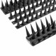 12 pcs Palstic Anti Bird Spike Scarer Anti-Cat Dog Pest Deterrent Pigeon Repellent with 3.cm Long Spikes - Black