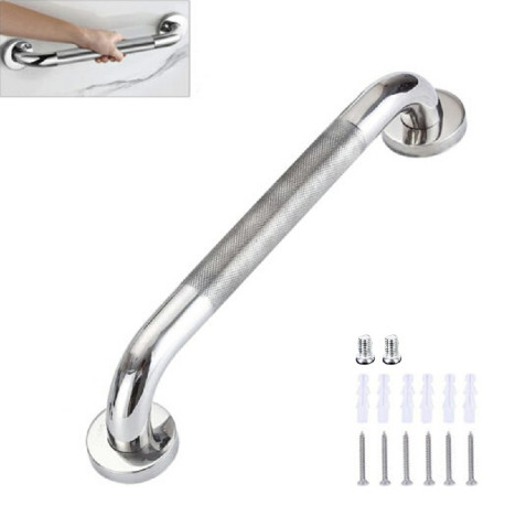 Stainless Steel Shower Safety Handle for Bathtub,Toilet, Bathroom with Anti-Slip Grip - 50cm in length