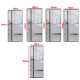 Side Opening Magnetic Screen, Removable Insect Fly Mesh for Door - Grey, 100x220cm