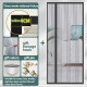 Side Opening Magnetic Screen, Removable Insect Fly Mesh for Door - Grey, 100x220cm