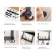 15 Hooks Over The Door Hanger Clothes Coat Jacket Rack Towel Holder - Black