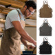 Waxed Canvas Apron for Woodworking Chef Workshop Unisex - Brown