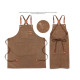 Waxed Canvas Apron for Woodworking Chef Workshop Unisex - Brown