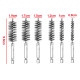 6Pcs Stainless Steel Electric Drilling Brushes Wire Pipe Brush Hexagonal Rod