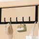 7 Hooks Over The Door Hook Hanger Coat Rack for Clothes Hat Towel - Black