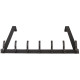 7 Hooks Over The Door Hook Hanger Coat Rack for Clothes Hat Towel - Black