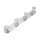 Wall Mounted Coat Hanger Hooks Stick-On Stainless Steel Coat Rack with 4 Hooks