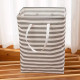 2 Pack Laundry Basket Folding Hamper Bag Storage Bin with Handle - Grey+Black