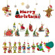 20 pcs Merry Christmas Grinch Ornament Xmas Tree Hanging Figure Decoration Pendants