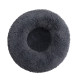 Cat Puppy Calming Plush Cushion Round Pet Bed without Zippers and Non-removable - Deep Grey Diameter 80cm