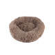 Cat Puppy Calming Plush Cushion Round Pet Bed without Zippers and Non-removable - Khaki Diameter 80cm