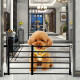 Retractable Pet Small Dog Safety Gate Baby Barrier Door Stair Fence Guard for Indoor - Black