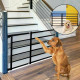 Retractable Pet Small Dog Safety Gate Baby Barrier Door Stair Fence Guard for Indoor - Black