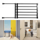 Retractable Pet Small Dog Safety Gate Baby Barrier Door Stair Fence Guard for Indoor - Black