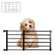 Retractable Pet Small Dog Safety Gate Baby Barrier Door Stair Fence Guard for Indoor - Black