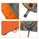 Winter Lightweight Sleeping Bag Outdoor Use for Hiking and Camping - 2400g Orange+Grey