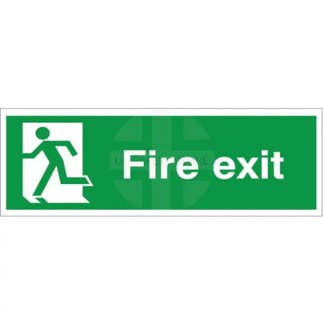 Final Fire Exit Man Left Sign