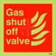 Gas Shut Off Valve Sign