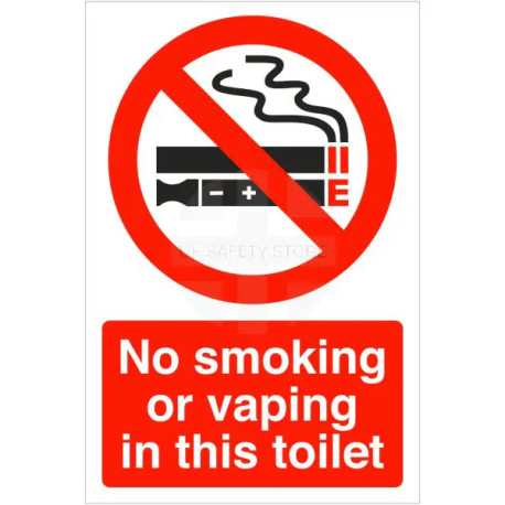 No Smoking Or Vaping In This Toilet Sign