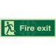 Photoluminescent Final Fire Exit Man Left Sign