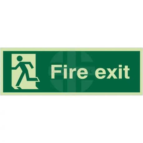 Photoluminescent Final Fire Exit Man Left Sign