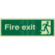 Photoluminescent Final Fire Exit Man Right Sign