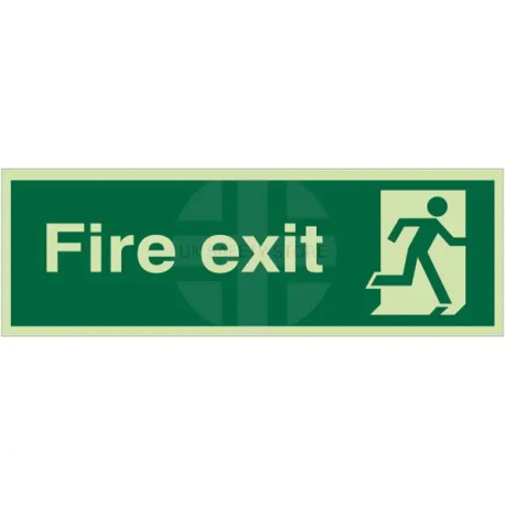 Photoluminescent Final Fire Exit Man Right Sign