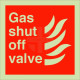 Photoluminescent Gas Shut Off Valve Sign