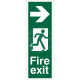 Portrait Fire Exit Arrow Right Sign