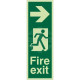 Portrait Fire Exit Arrow Right Sign