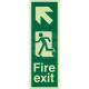 Portrait Fire Exit Arrow Up Left Sign